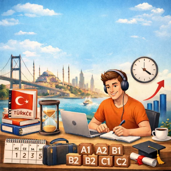 زبان ترکی استانبولی چقدر طول میکشد