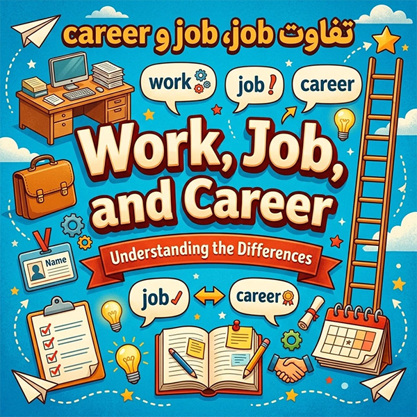 تفاوت work، job و career